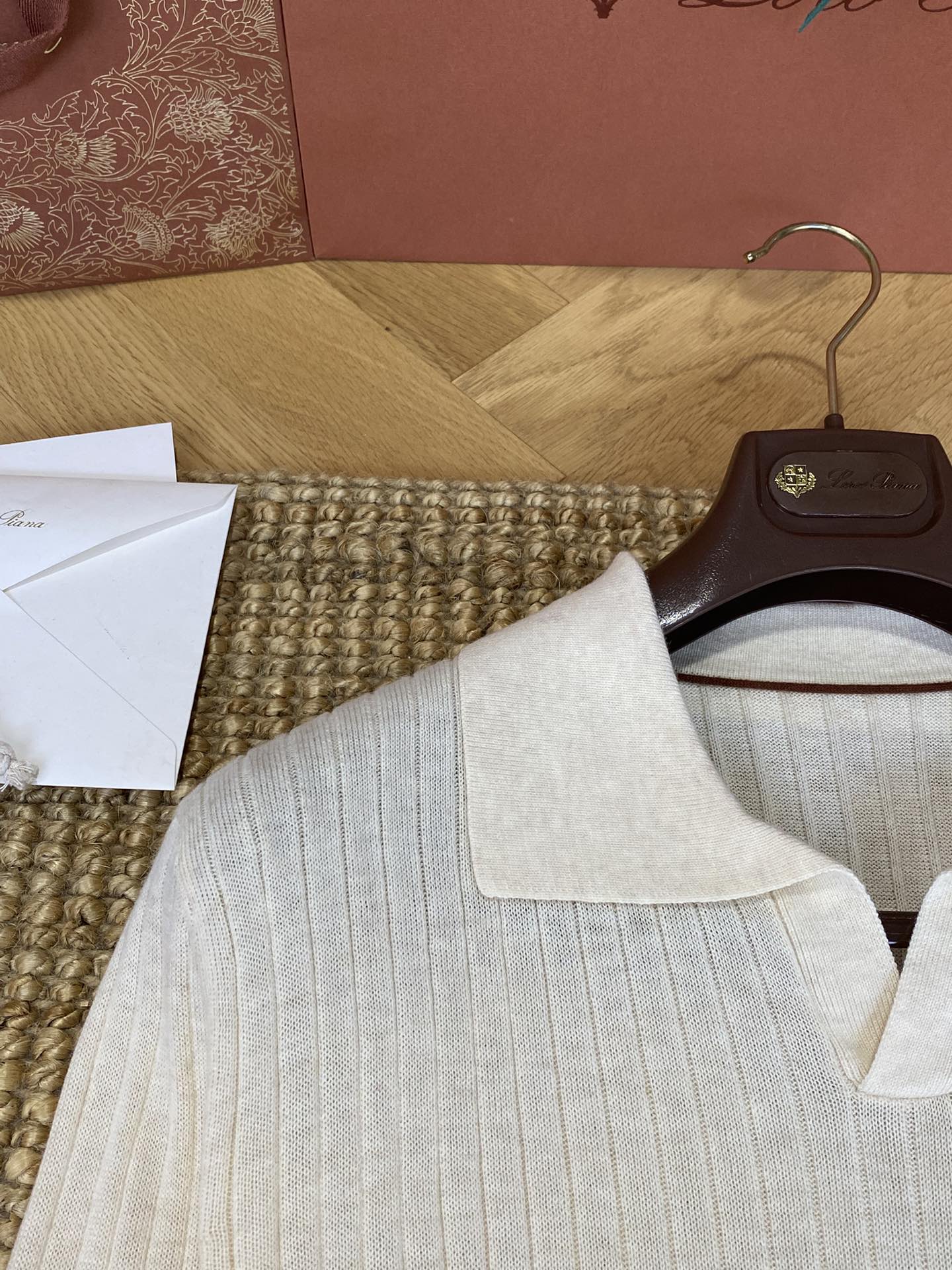 Lora Piana Polo-Strickpullover In Creme – Feiner Rippenstrick