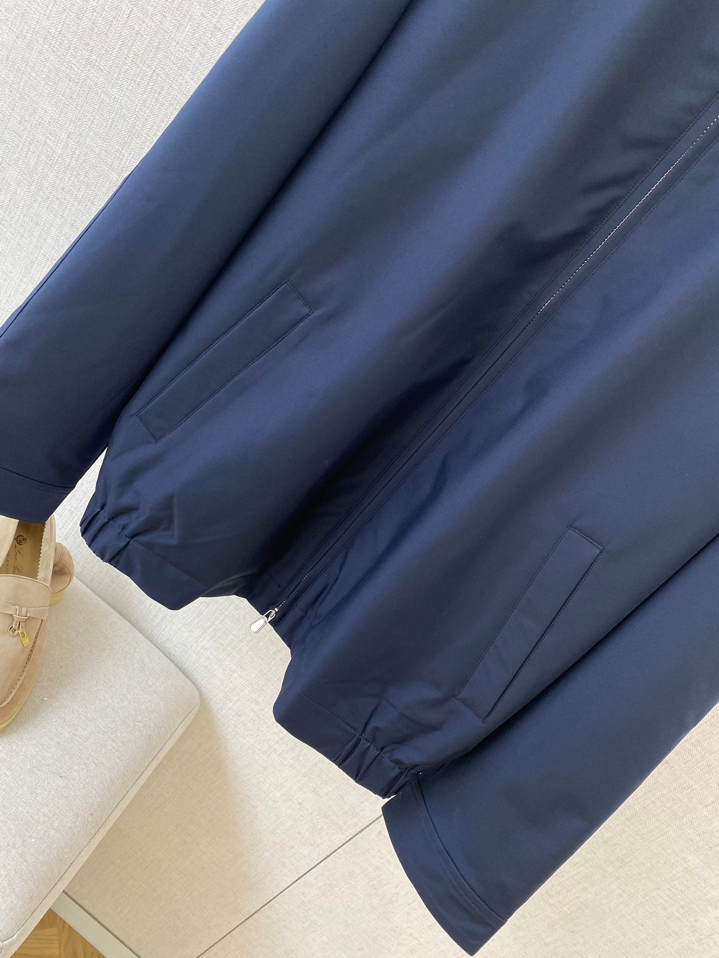 Brunello Cucinelli Herren Blouson – Navy, Technisches Gewebe