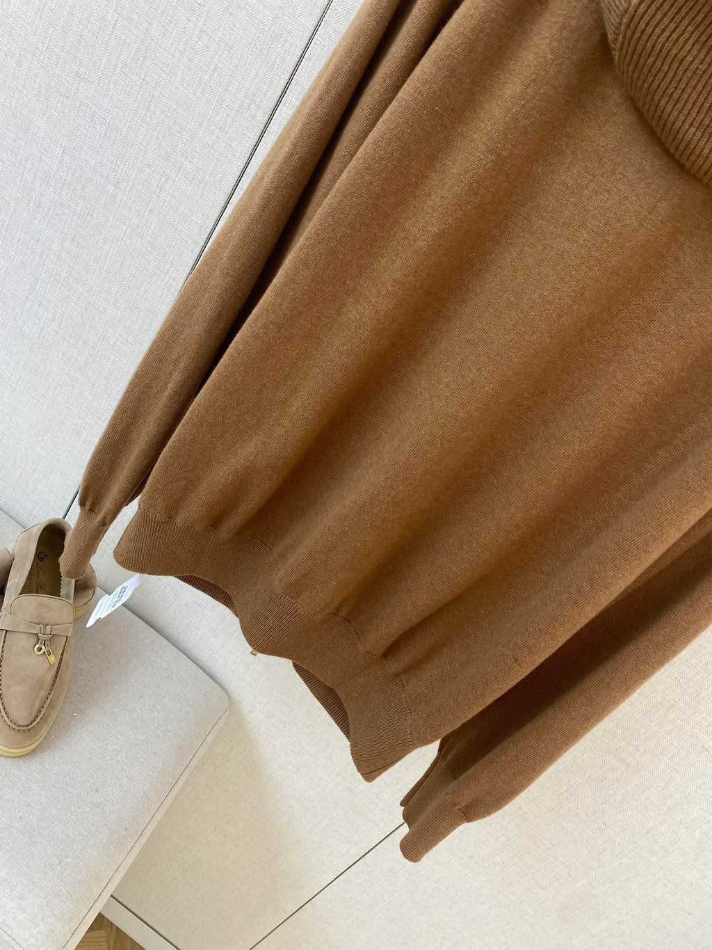 Lora Piana Strick Hoodie Jacke Braun – Premium Zip Cardigan mit Kapuze