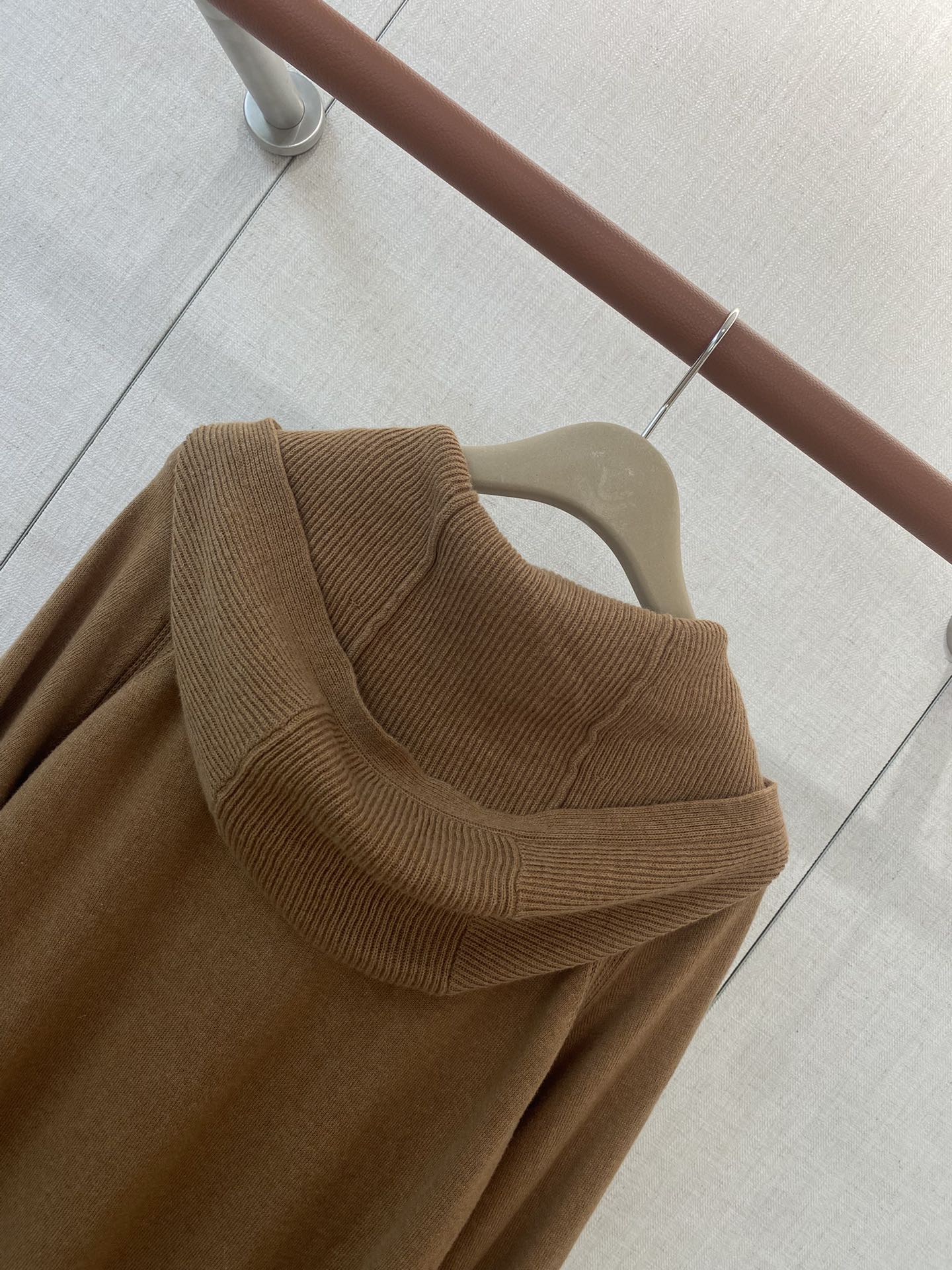 Lora Piana Strick Hoodie Jacke Braun – Premium Zip Cardigan mit Kapuze