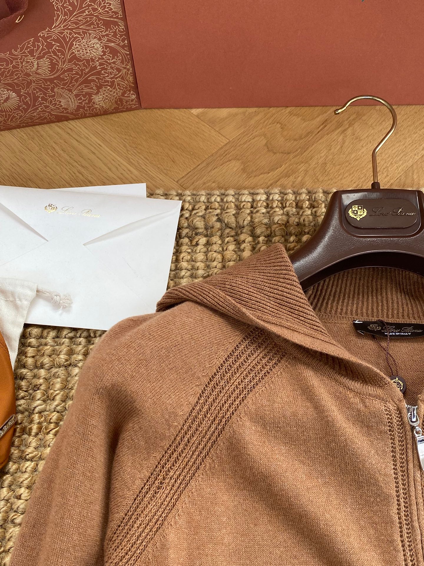 Lora Piana Strick Hoodie Jacke Braun – Premium Zip Cardigan mit Kapuze