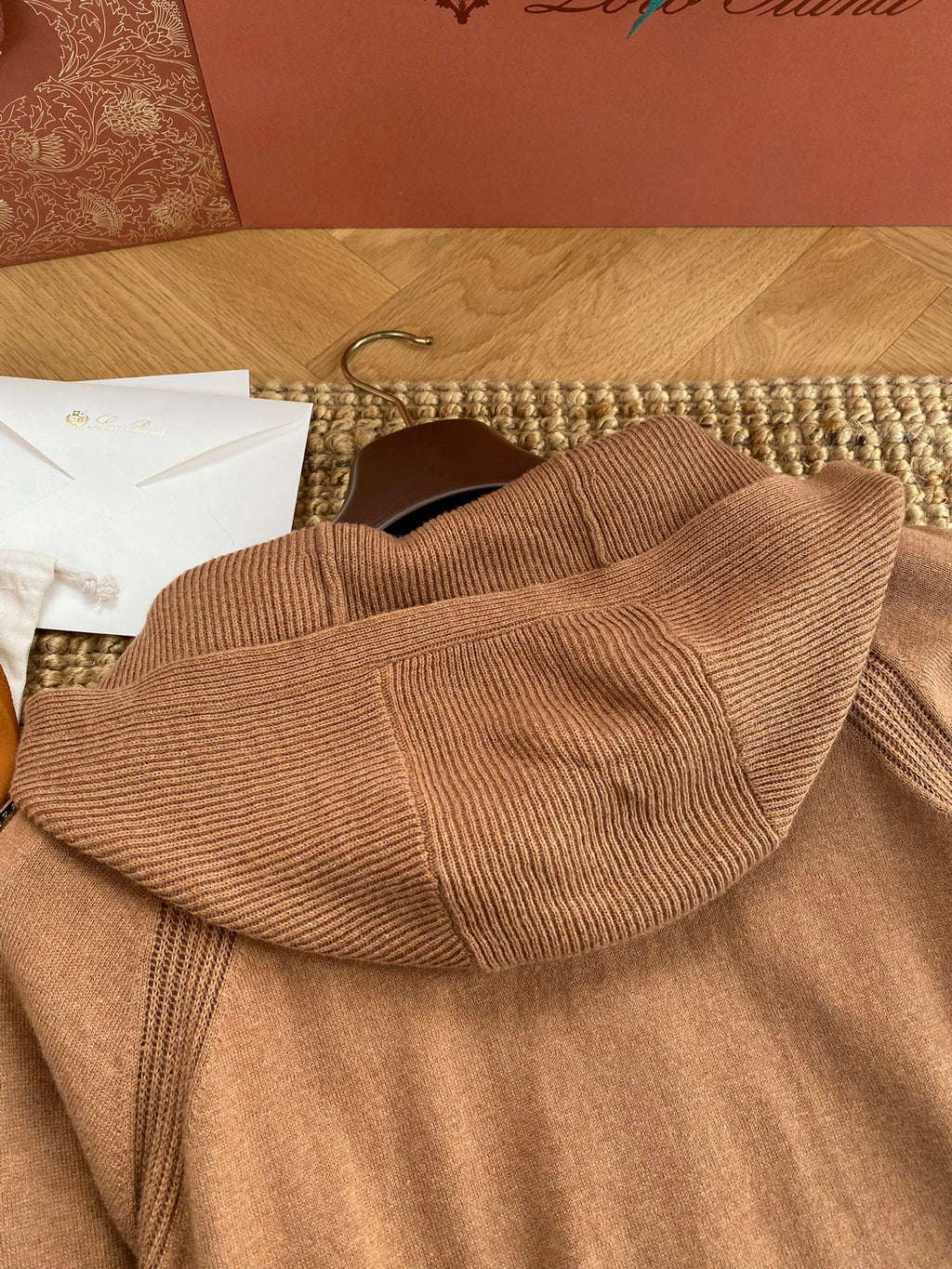 Lora Piana Strick Hoodie Jacke Braun – Premium Zip Cardigan mit Kapuze