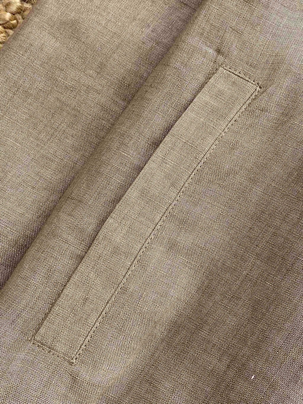 Lora Piana Leinenjacke mit Stehkragen – Leichte Sommerjacke in Beige oder Hellblau