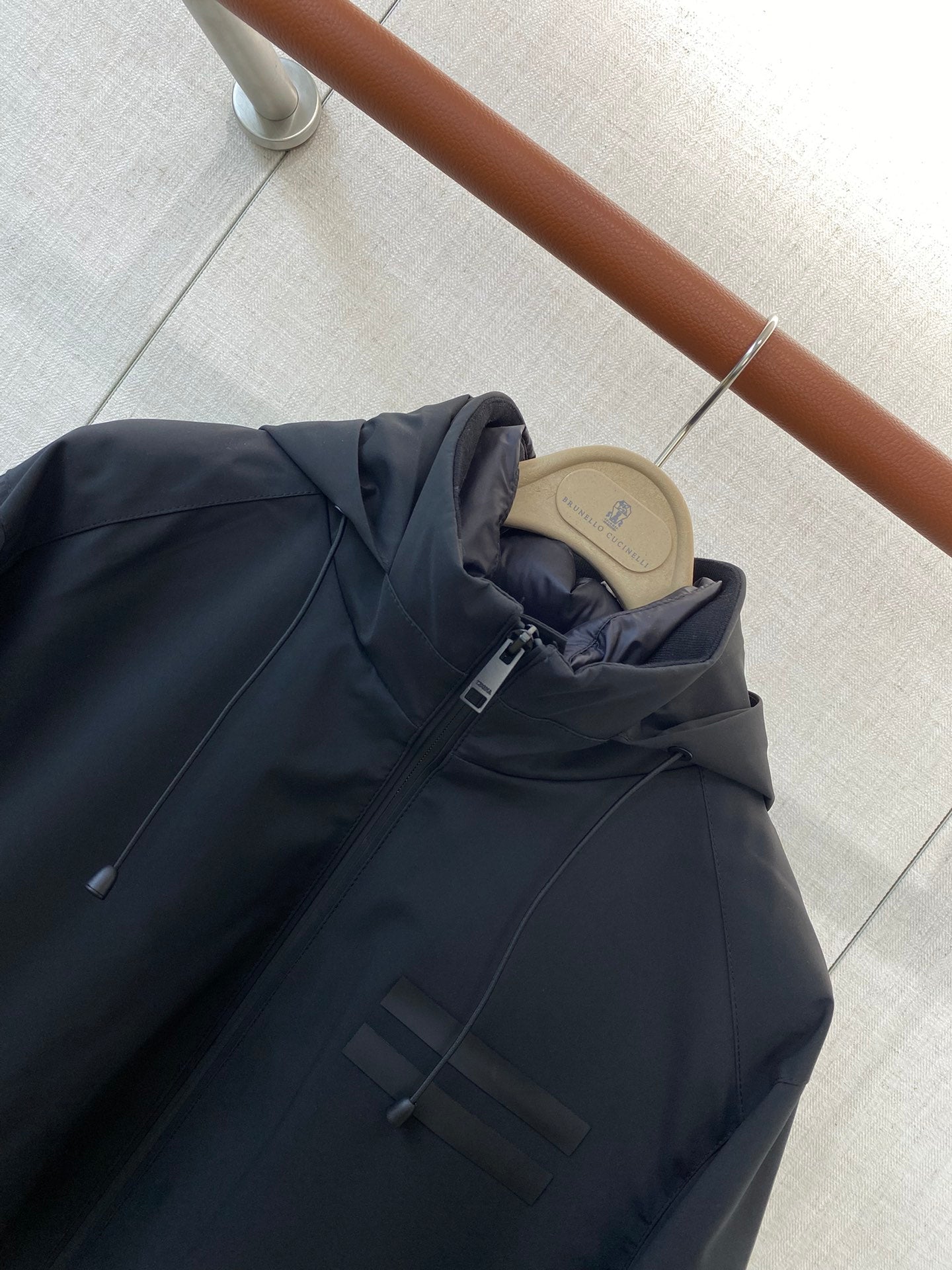 ZEGNA Technische Kapuzenjacke in Schwarz