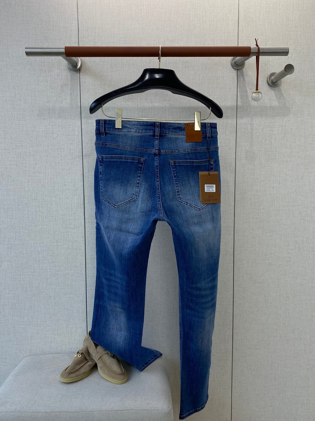 ZEGNA Klassische Blaue Slim-Fit Jeanshose