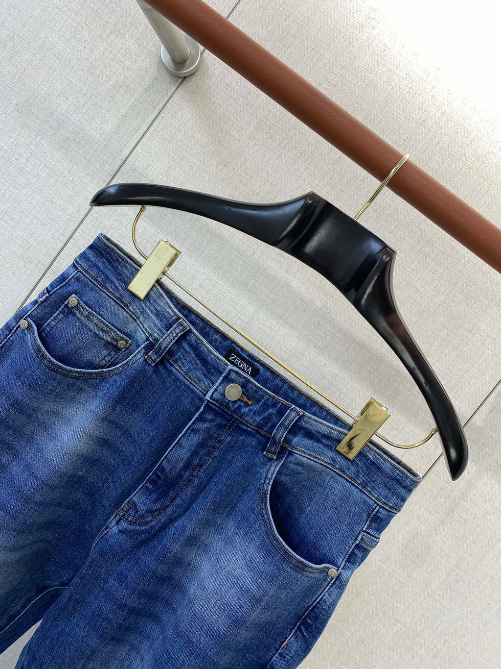 ZEGNA Klassische Blaue Slim-Fit Jeanshose