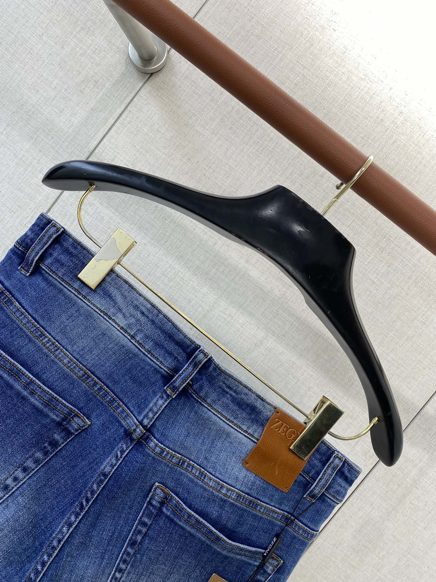 ZEGNA Klassische Blaue Slim-Fit Jeanshose