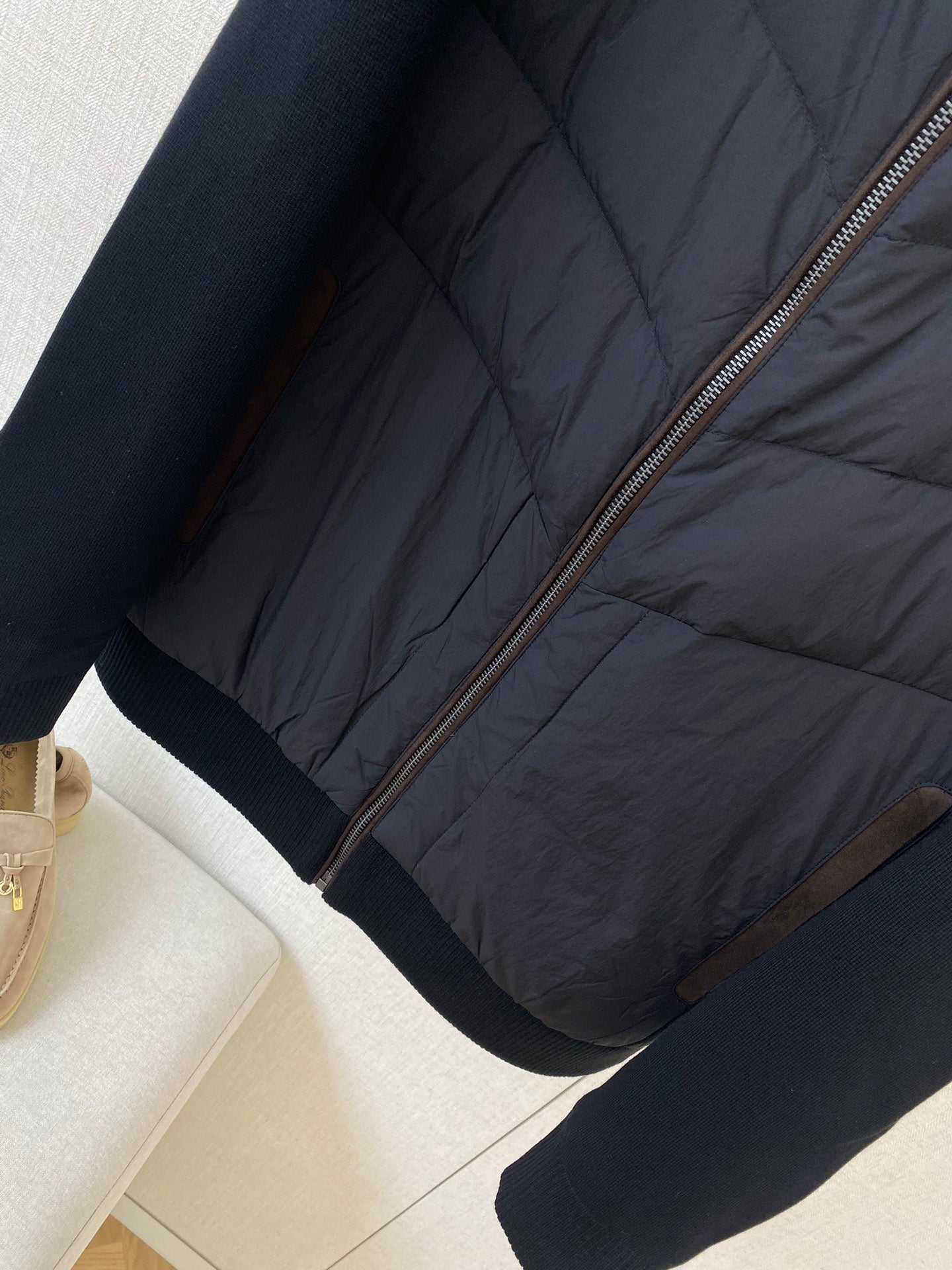ZEGNA Dunkelblaue Hybridjacke
