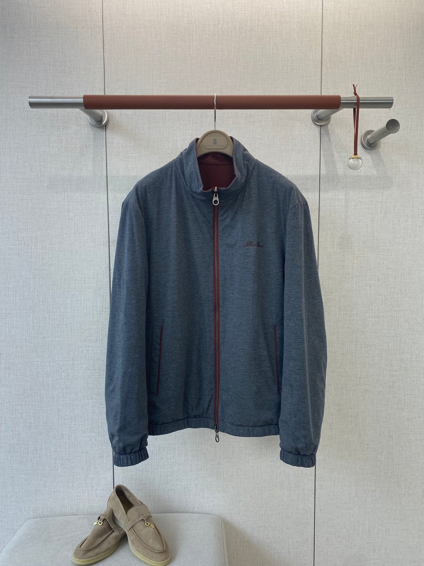 Brunello Cucinelli Herren Leichtjacke in Bordeaux