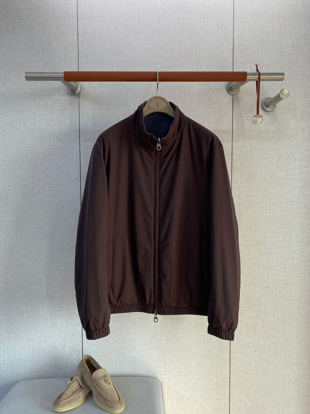 Brunello Cucinelli Herren Leichtjacke in Grau – Elegante Übergangsjacke