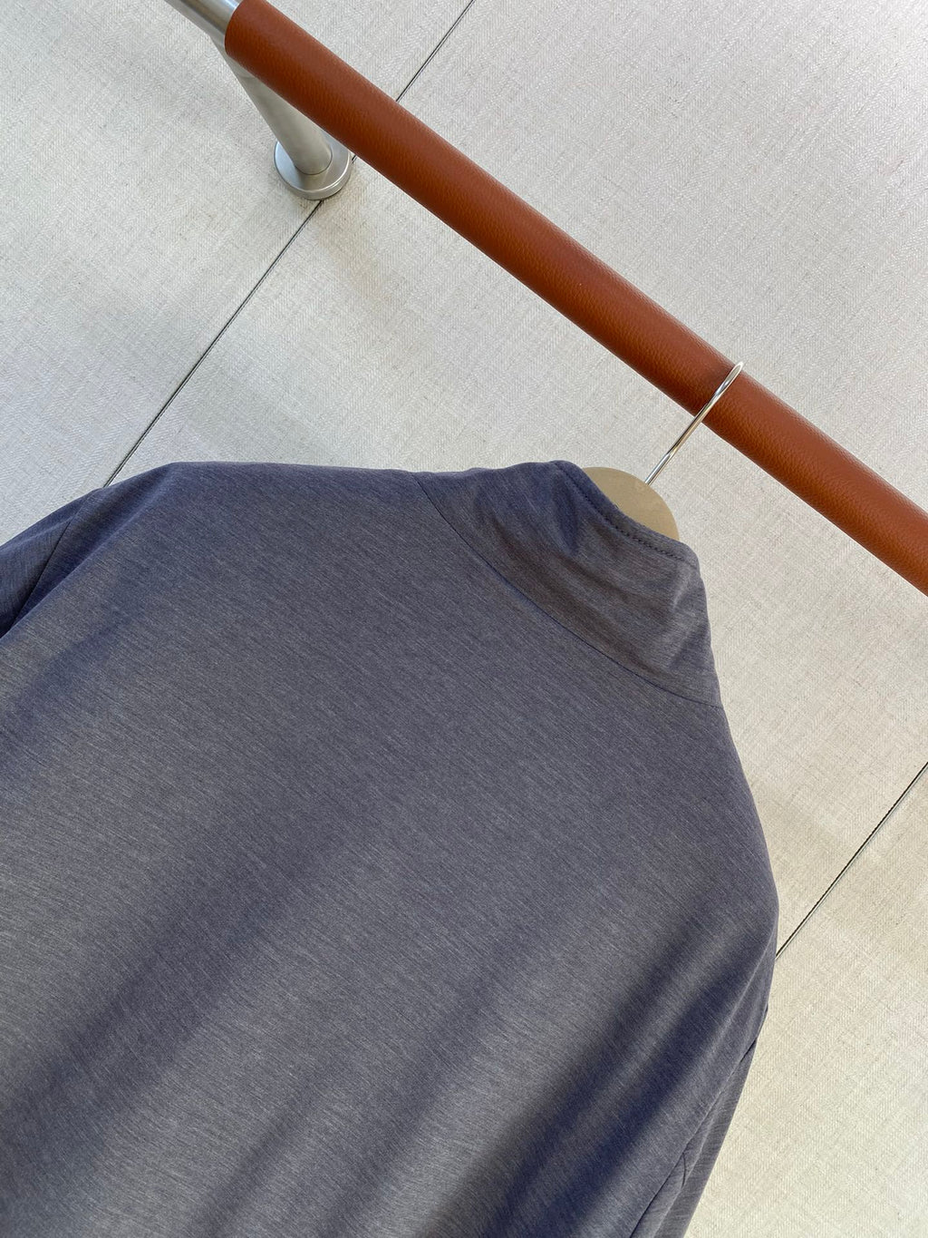 Loro Piana Herren Jacke in Dunkelgrau mit Doppelreissverschluss und Stehkragen