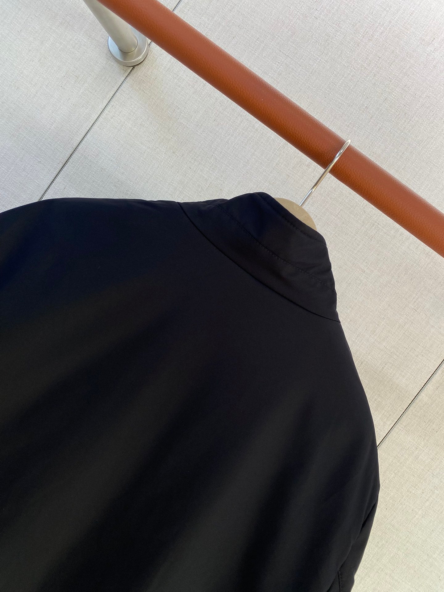 Loro Piana Herren Jacke in Dunkelgrau mit Doppelreissverschluss und Stehkragen