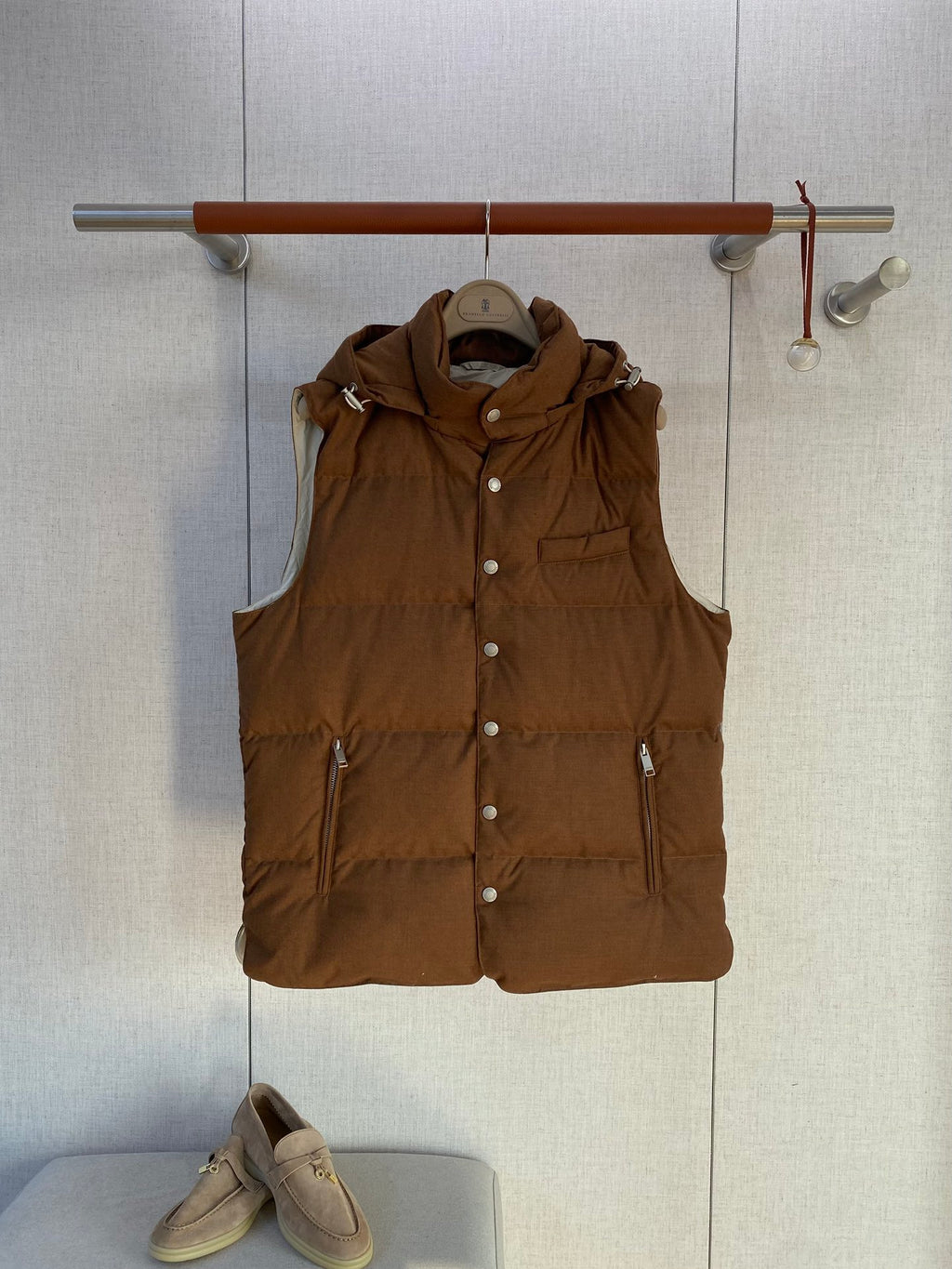 ZEGNA Braune Daunenweste