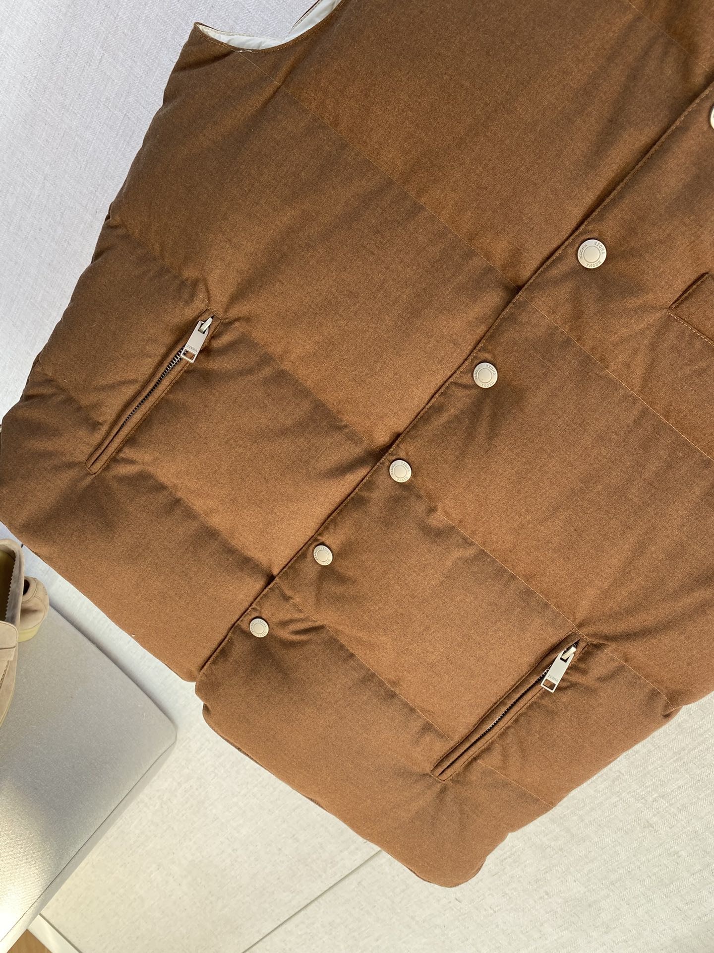 ZEGNA Braune Daunenweste