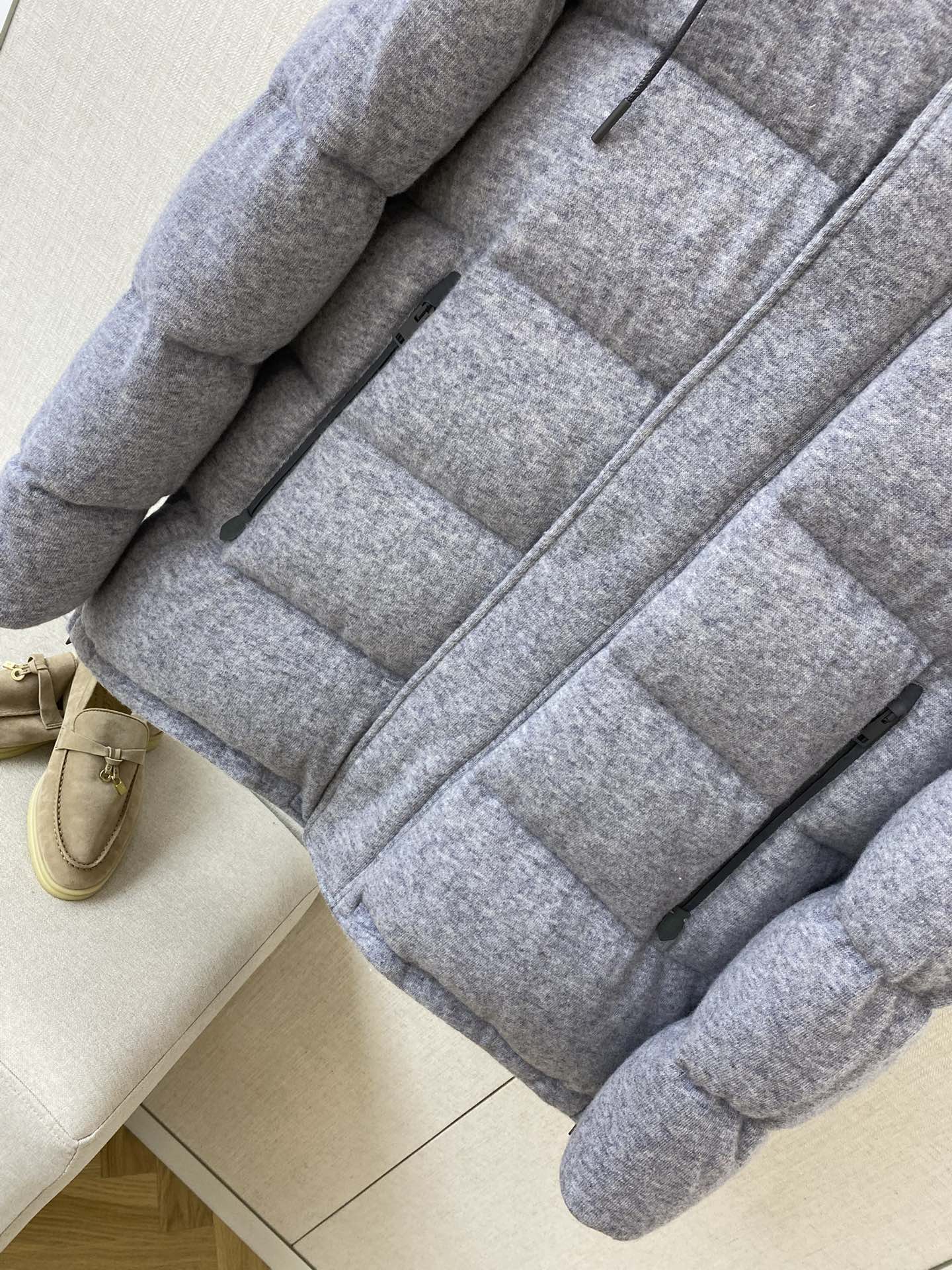 ZEGNA Mokassins aus Veloursleder mit Schleifendetail Beige