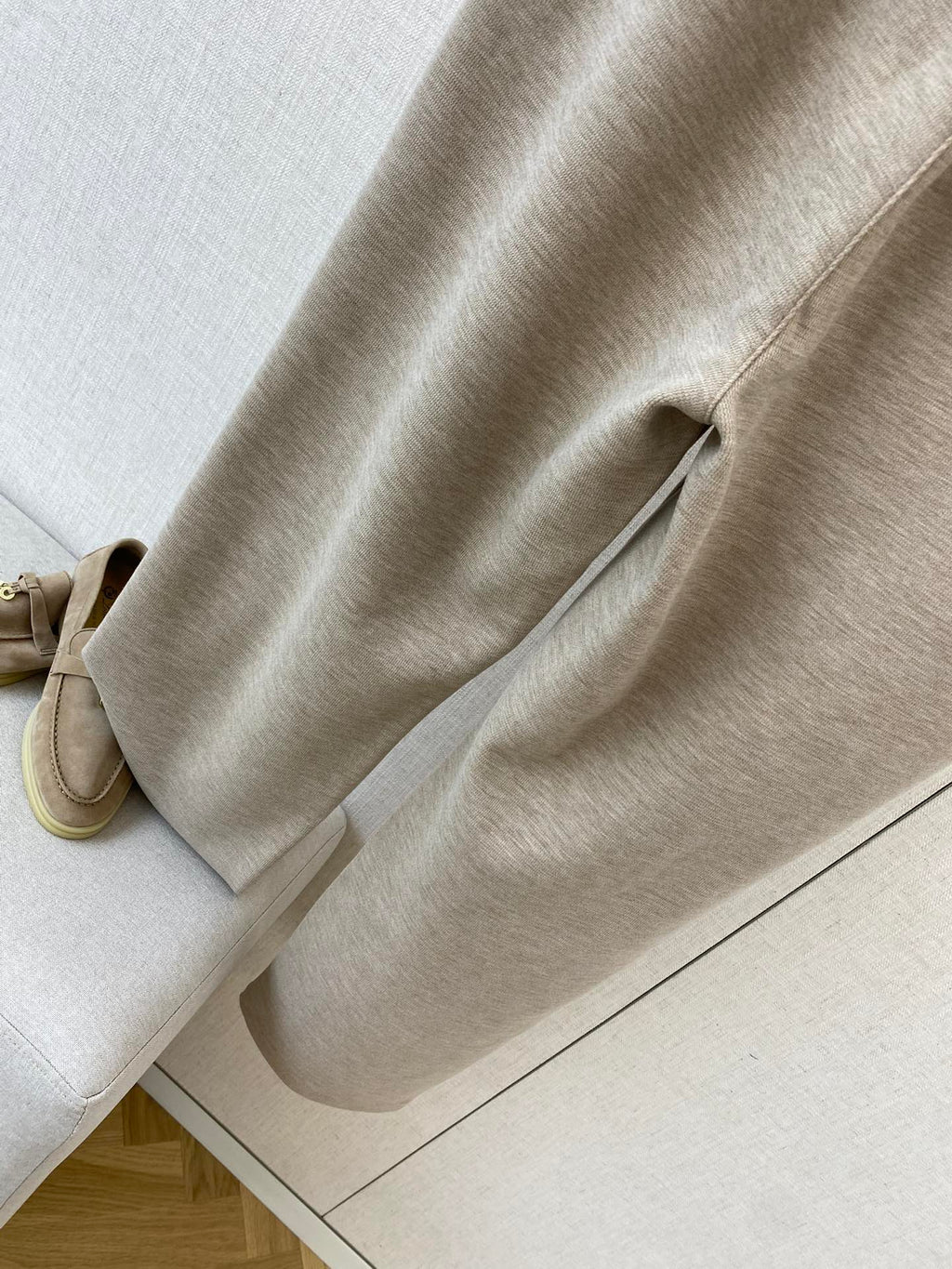 Loro Piana Beige Herren Sweatpants mit Kordelzug und Seitentaschen