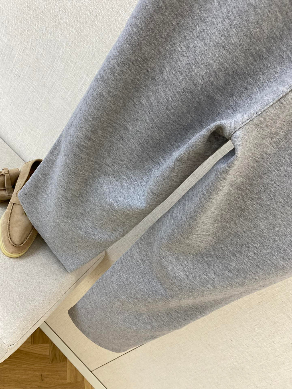 Loro Piana Graue Herren Sweatpants mit Sticklogo und Tunnelzug aus Baumwollmix