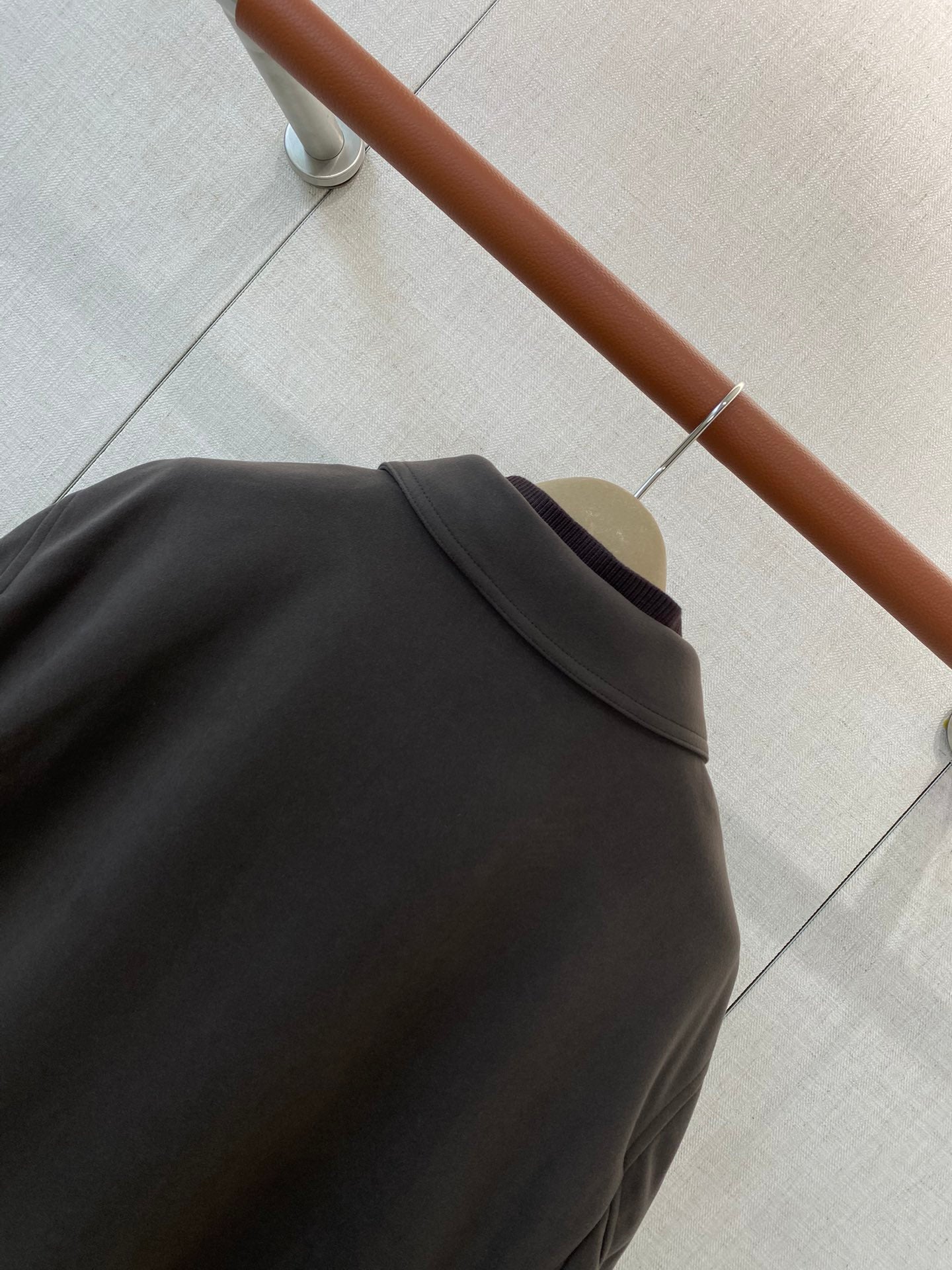 Loro Piana Dunkelgraue Jacke aus Techno-Gewebe mit aufgesetzten Taschen