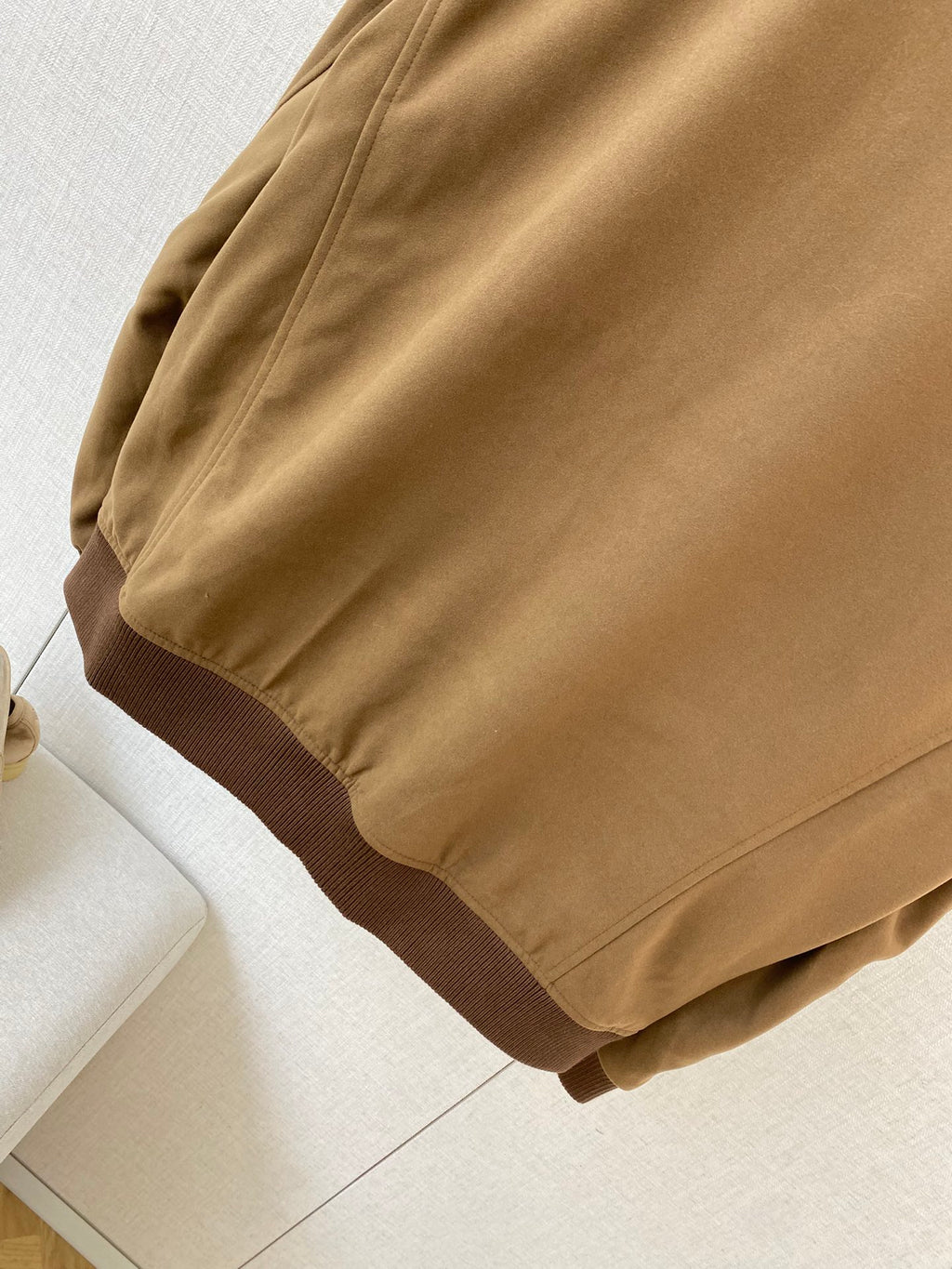 Loro Piana Braune Jacke aus Techno-Gewebe mit aufgesetzten Taschen