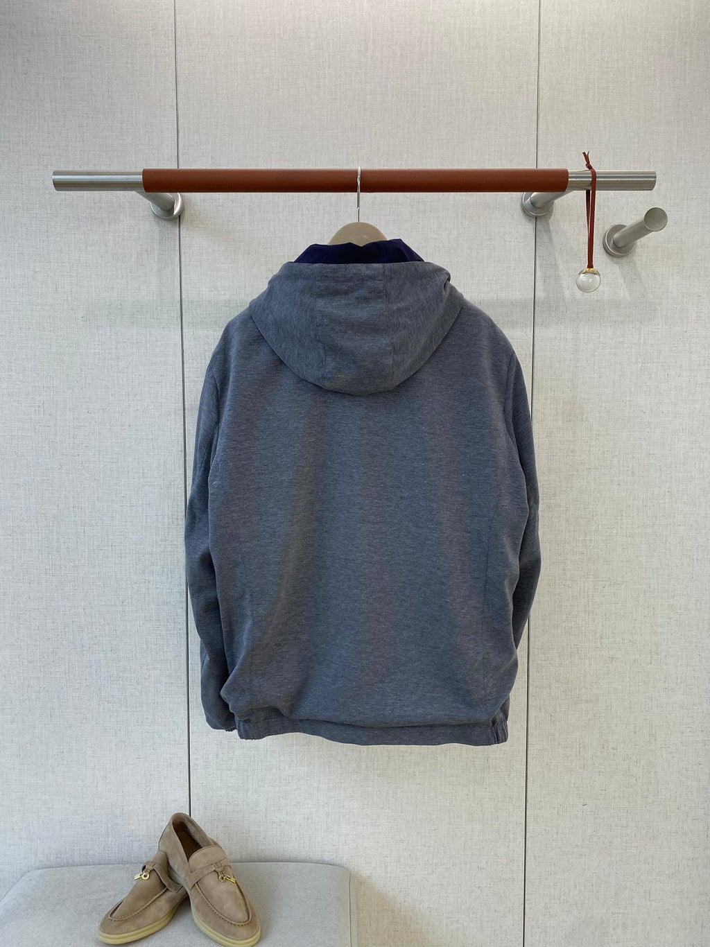 ZEGNA Herren-Kapuzenjacke mit Zipper Marineblau