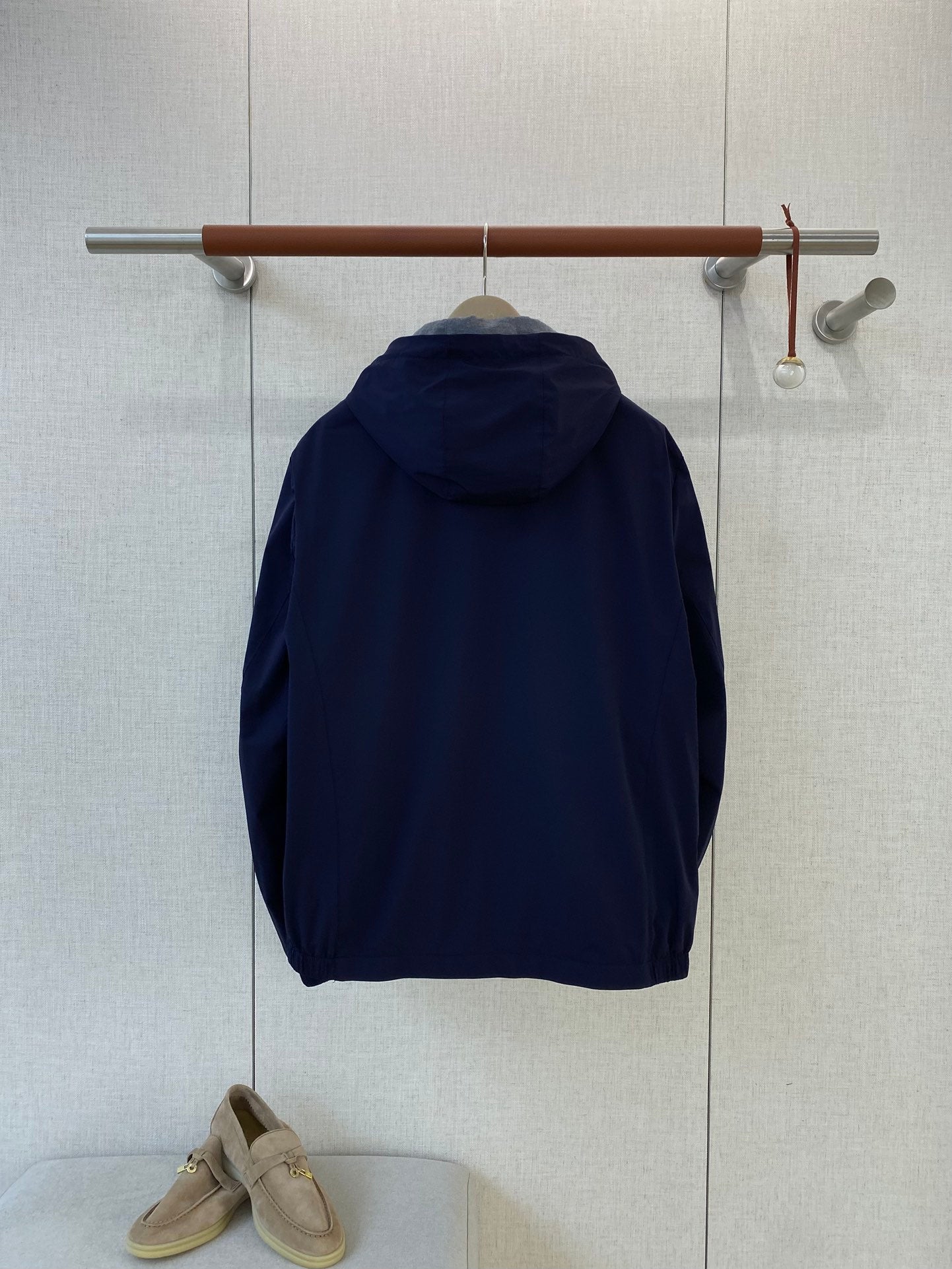 ZEGNA Herren-Kapuzenjacke mit Zipper Marineblau