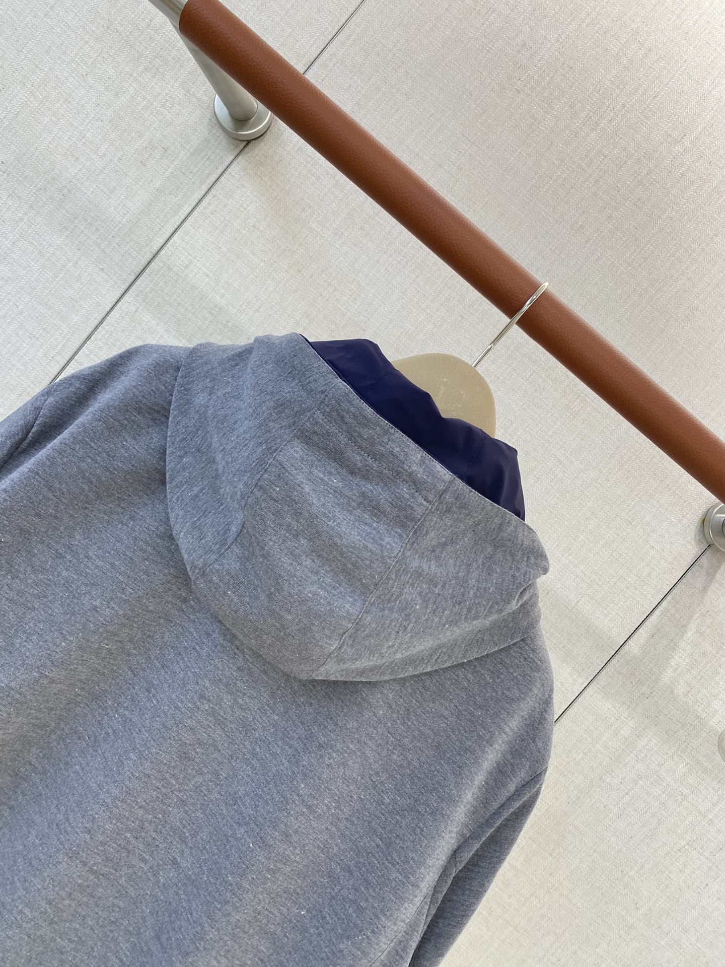 ZEGNA Herren-Kapuzenjacke mit Zipper Marineblau