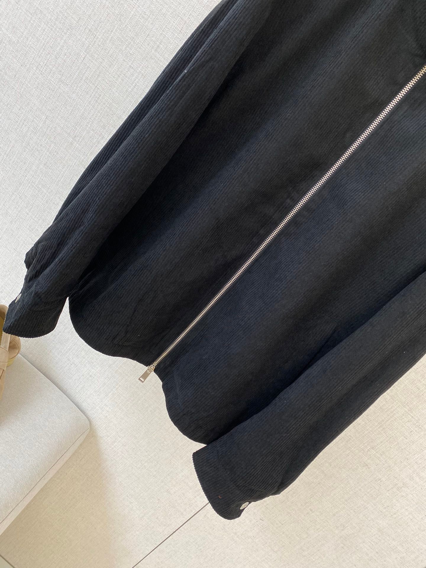 ZEGNA Herren-Jacke mit Zipper und Stehkragen Schwarz