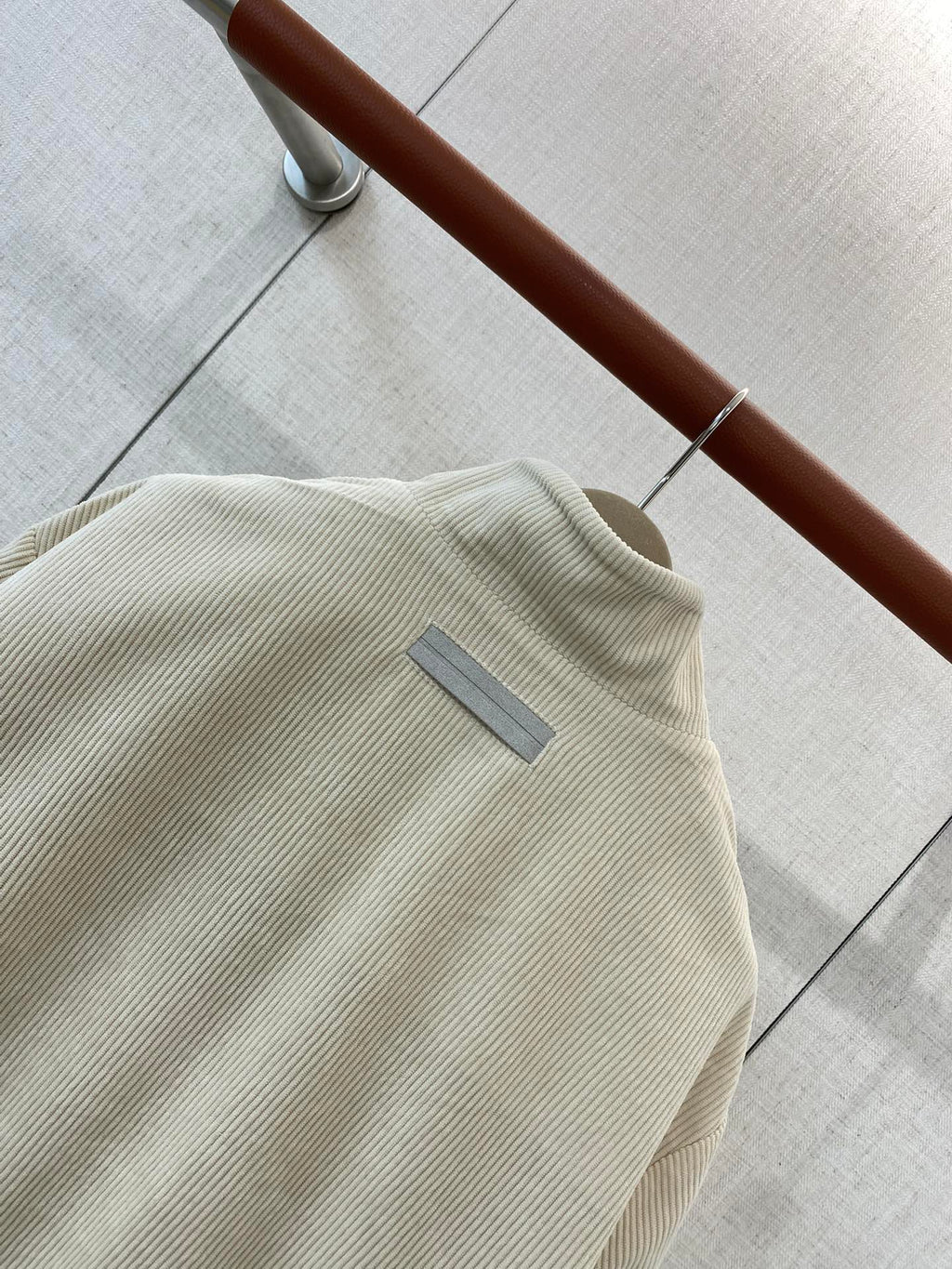 ZEGNA Herren-Strickjacke mit Zipper und Stehkragen Creme