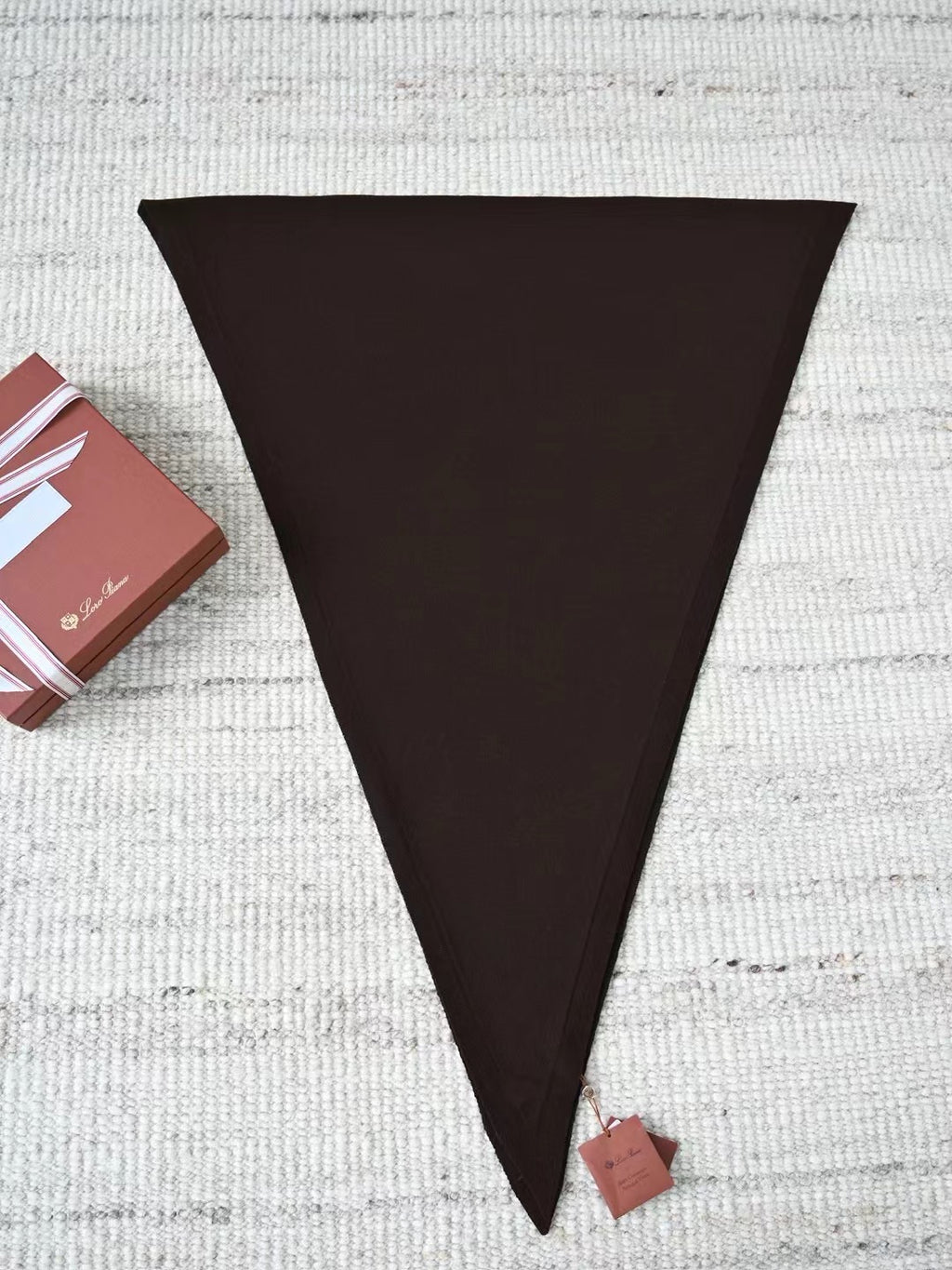 Loro Piana – Superfine Cashmere Schal in Dunkelbraun