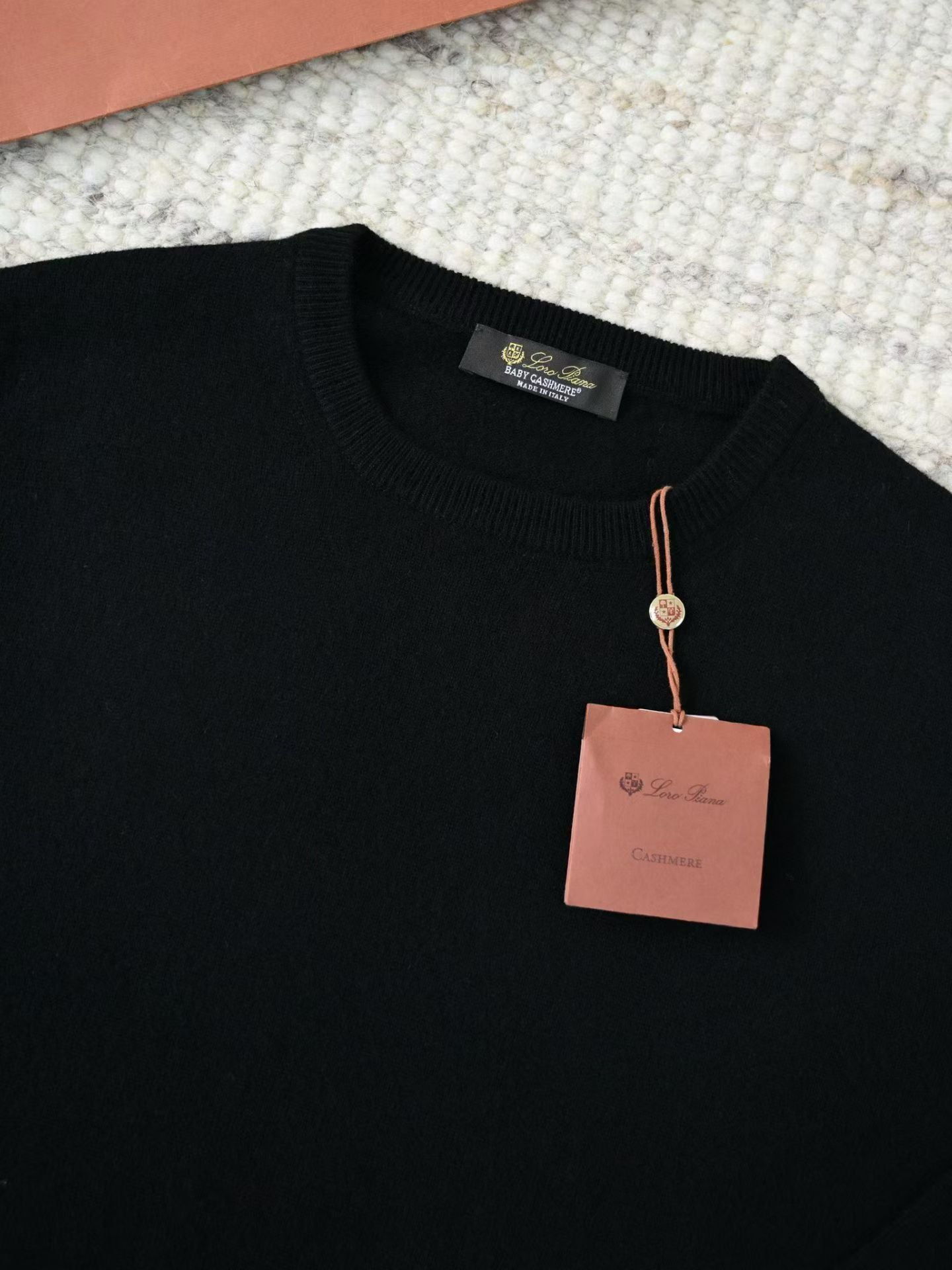 Loro Piana Herren-Pullover aus Baby-Kaschmir in Schwarz
