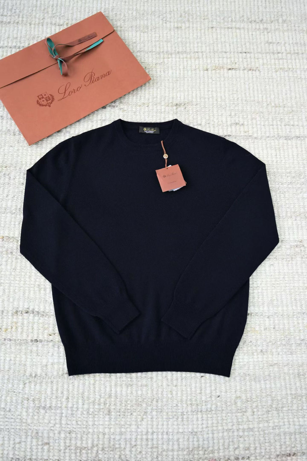 Loro Piana Herren-Pullover aus Baby-Kaschmir in Dunkelblau