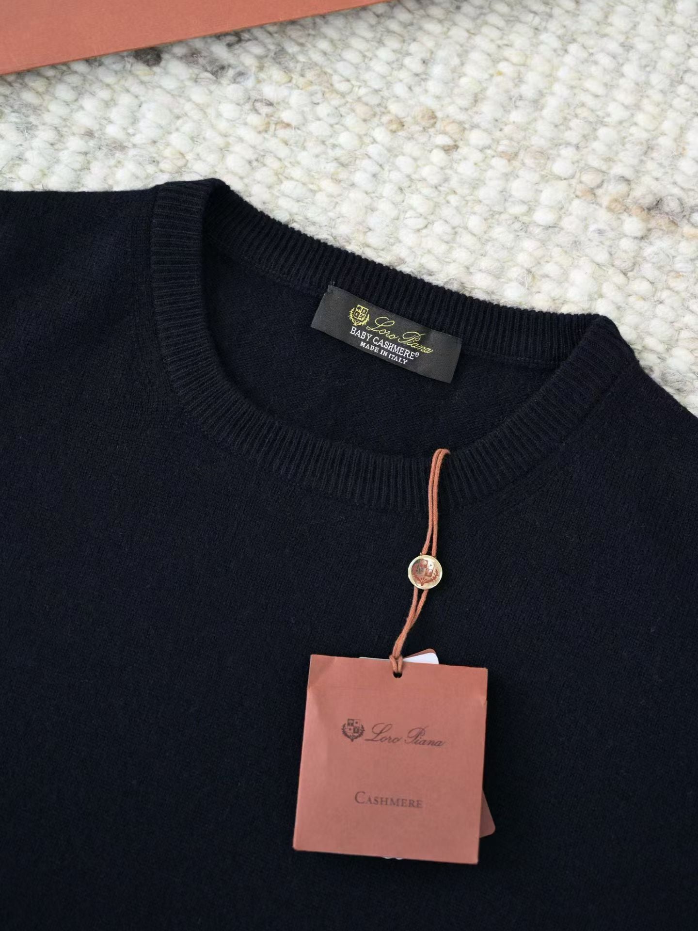 Loro Piana Herren-Pullover aus Baby-Kaschmir in Dunkelblau