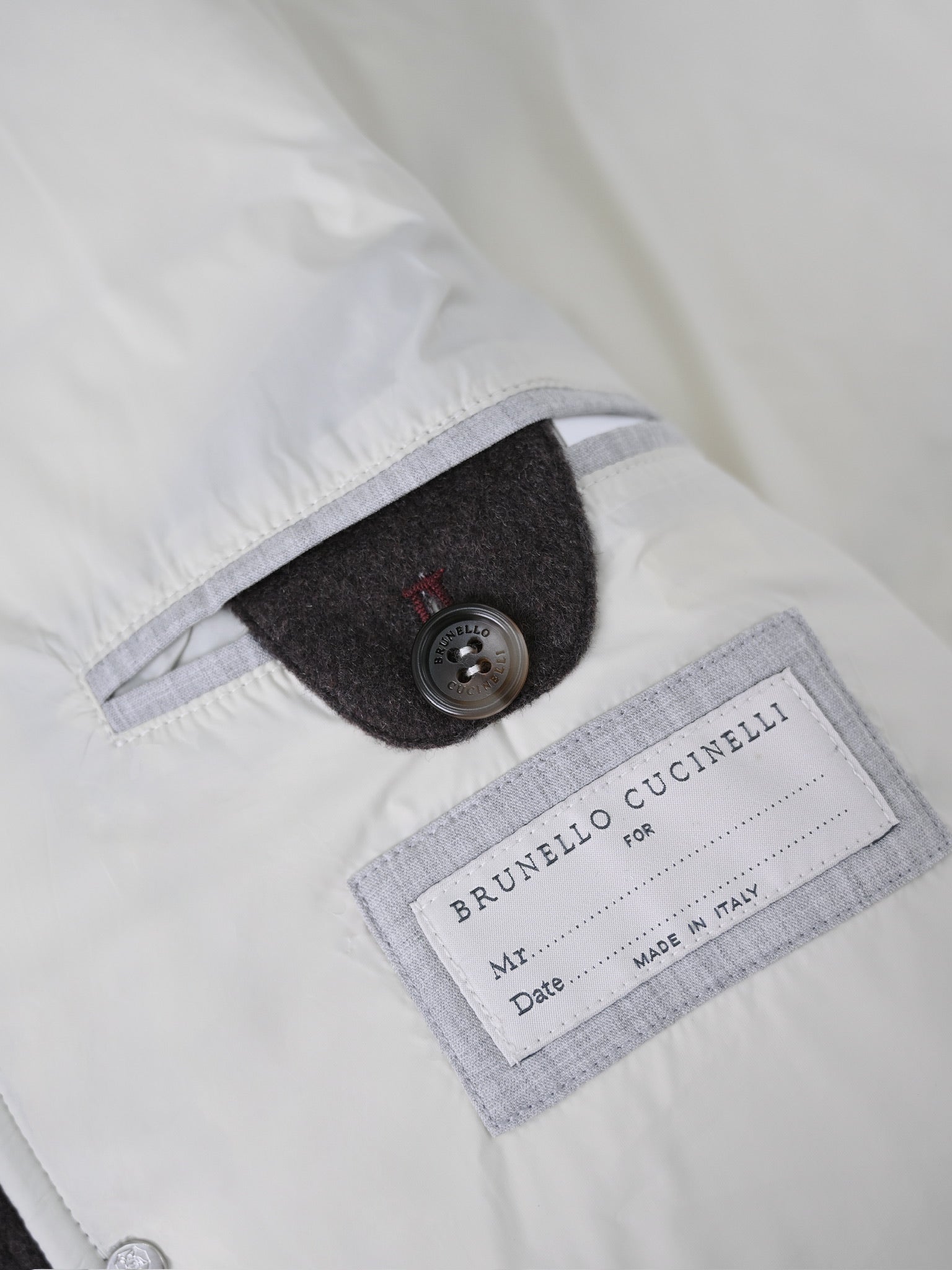 Brunello Cucinelli Herren Daunenparka aus Wollmix mit Kapuze – Dunkelbraun